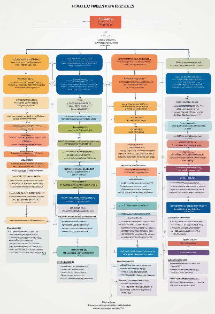 A detailed flowchart with multiple branches illustrating the steps and key points of the FMLA (Family and Medical Leave Act) process, including eligibility criteria, necessary documents, benefits, and timelines. Use clean and professional vector art with vibrant colors on a white background to enhance readability and engagement.